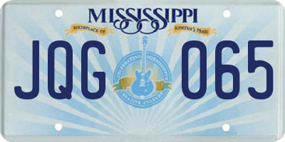 MS license plate JQG065
