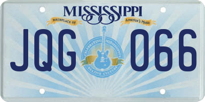 MS license plate JQG066