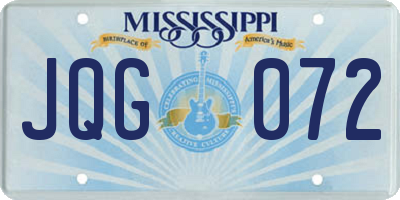 MS license plate JQG072