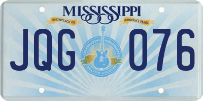 MS license plate JQG076