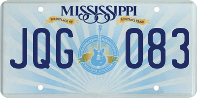 MS license plate JQG083