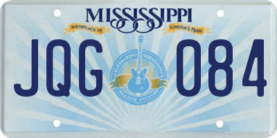MS license plate JQG084