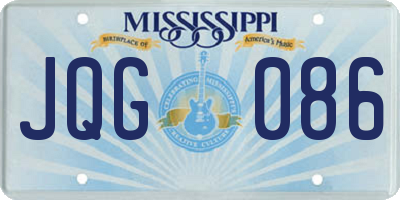 MS license plate JQG086