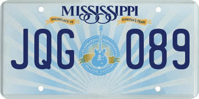 MS license plate JQG089