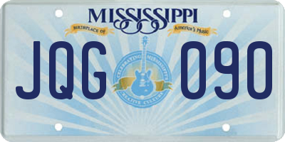MS license plate JQG090
