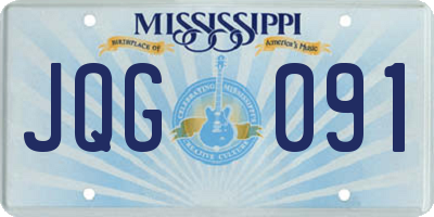MS license plate JQG091