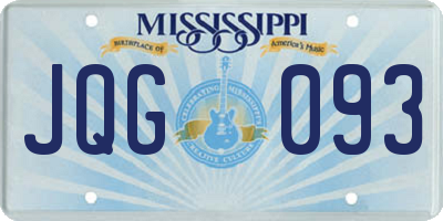 MS license plate JQG093