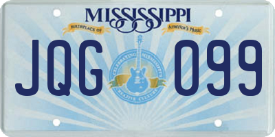 MS license plate JQG099