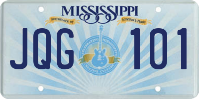 MS license plate JQG101