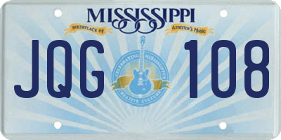 MS license plate JQG108