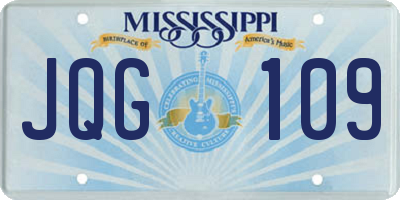 MS license plate JQG109