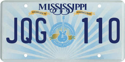 MS license plate JQG110