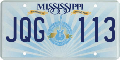 MS license plate JQG113