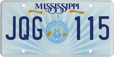 MS license plate JQG115
