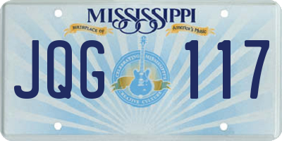 MS license plate JQG117