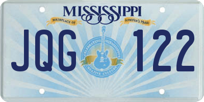 MS license plate JQG122