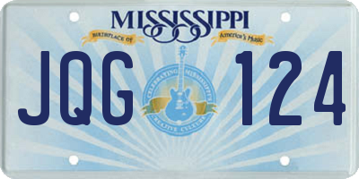 MS license plate JQG124