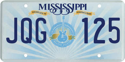 MS license plate JQG125