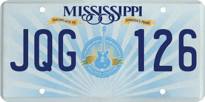 MS license plate JQG126