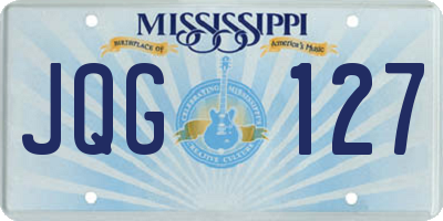 MS license plate JQG127