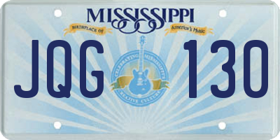 MS license plate JQG130