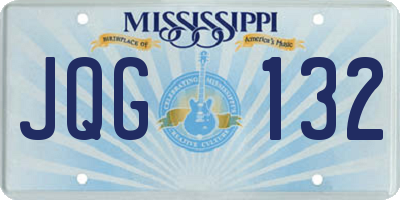 MS license plate JQG132