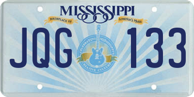 MS license plate JQG133