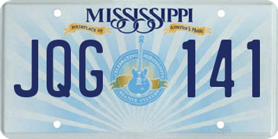 MS license plate JQG141