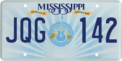 MS license plate JQG142