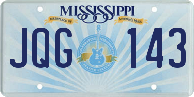 MS license plate JQG143