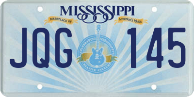 MS license plate JQG145