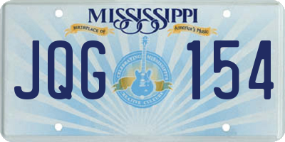 MS license plate JQG154