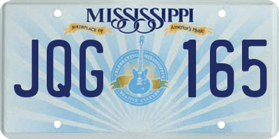 MS license plate JQG165