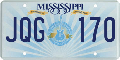 MS license plate JQG170