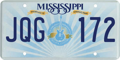 MS license plate JQG172