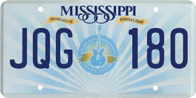 MS license plate JQG180