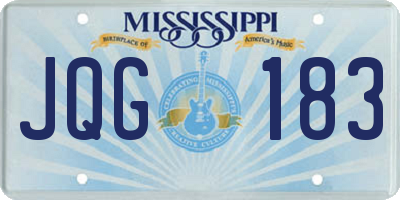 MS license plate JQG183