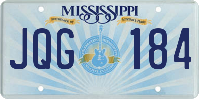 MS license plate JQG184