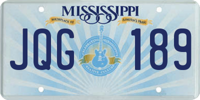 MS license plate JQG189