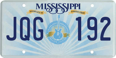 MS license plate JQG192
