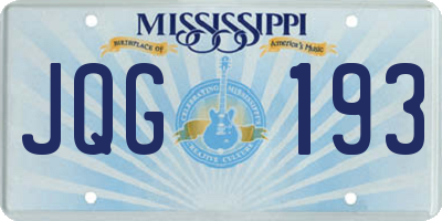 MS license plate JQG193