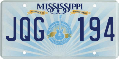 MS license plate JQG194