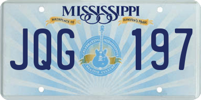 MS license plate JQG197