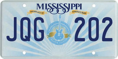 MS license plate JQG202