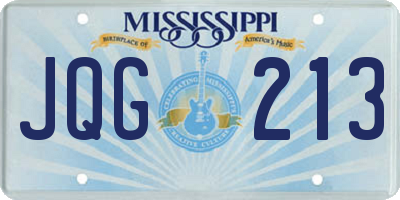 MS license plate JQG213
