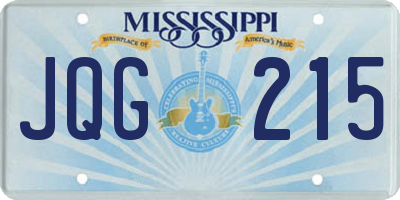 MS license plate JQG215