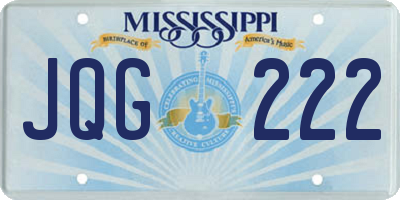 MS license plate JQG222