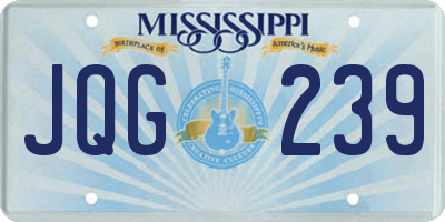 MS license plate JQG239