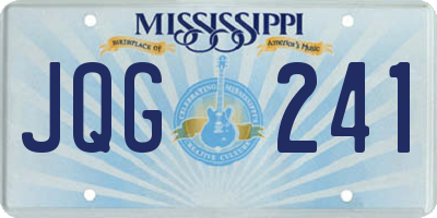 MS license plate JQG241
