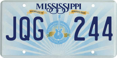 MS license plate JQG244
